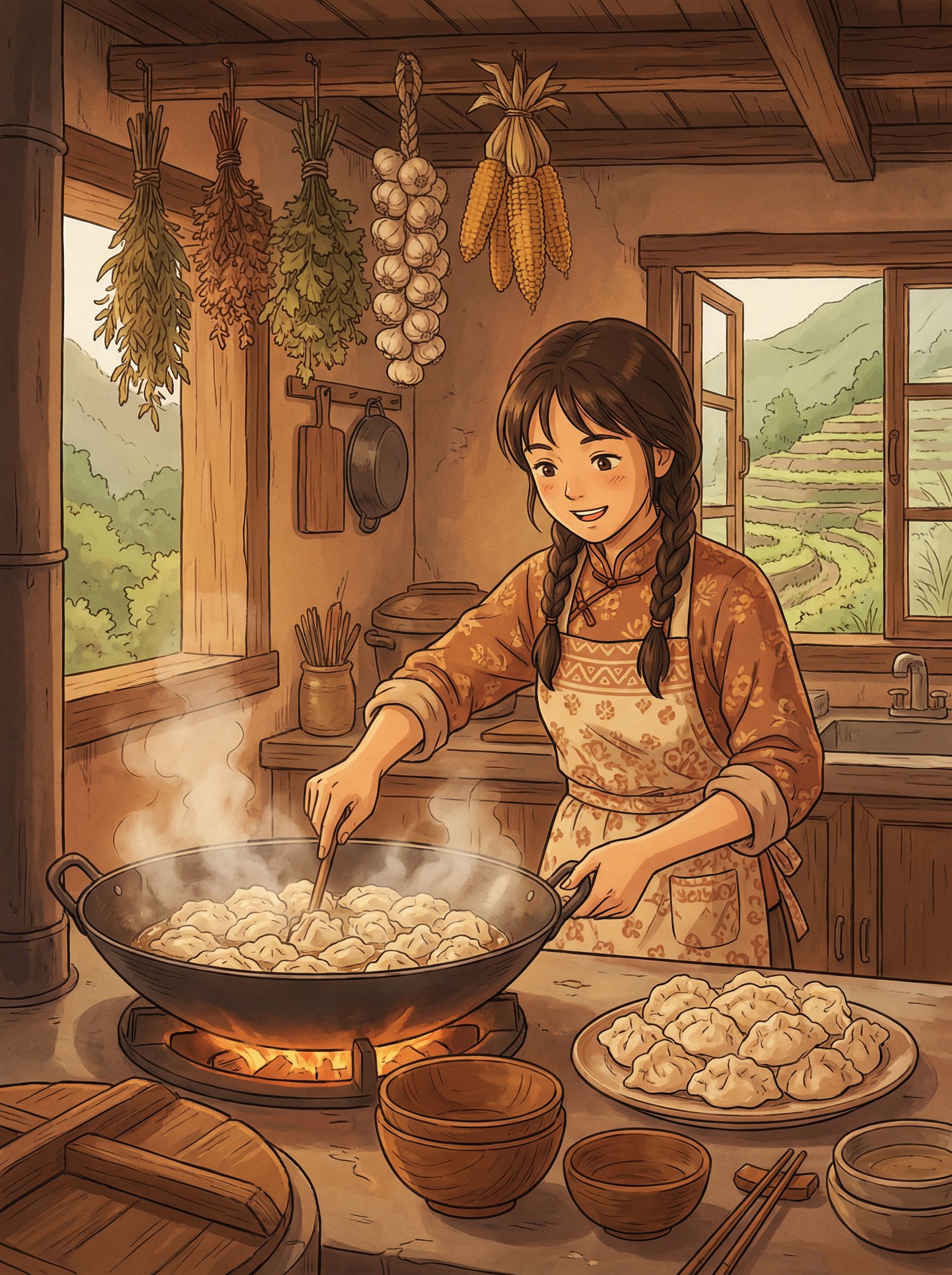 抖荫短视频动漫-乡村美食